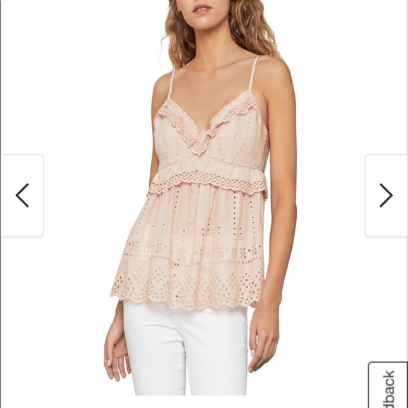 NWT. BCBG Maxazria. Eyelet tank. Size s. Bare pink. - Picture 2 of 6